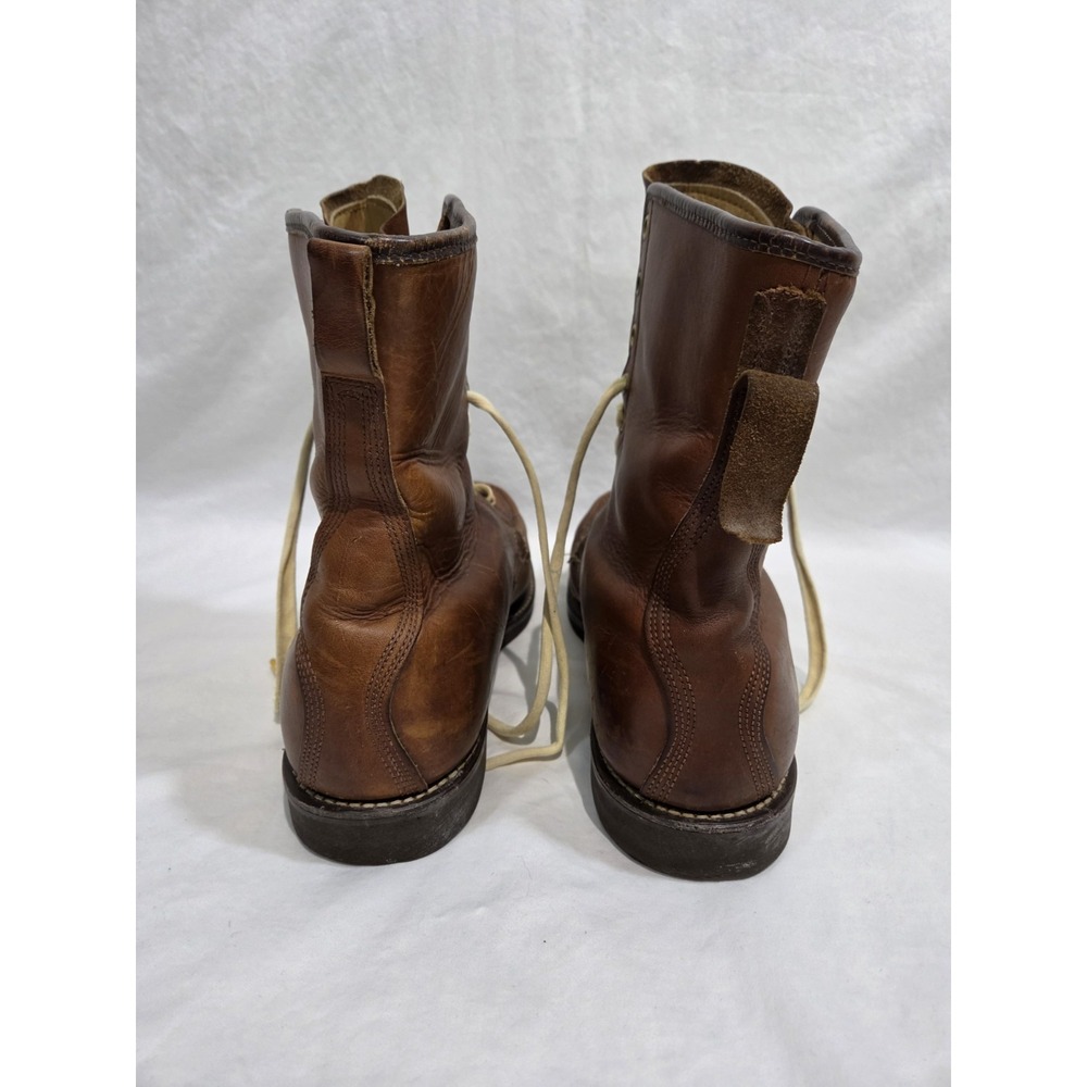 VTG Gold Bond Cushioned Work Boots 10 D Mens Brown Leather Moc Toe Oil Resistant - Picture 3 of 11